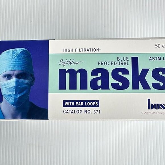500 ASTM Level 2 Procedural Face Mask with Ear Loops, Box of 500 - Picture 3 of 7